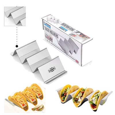 One Unit of Stainless Steel Taco Holder Set