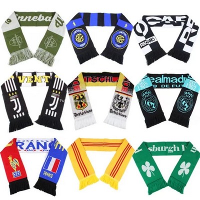Soccer Fan Full Size Double Sides Knitted Soft Scarf