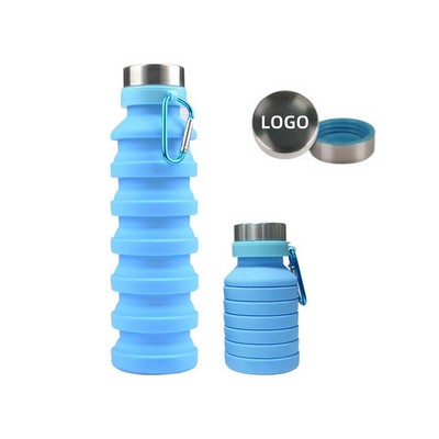 17 oz Collapsible Silicone Water Bottle