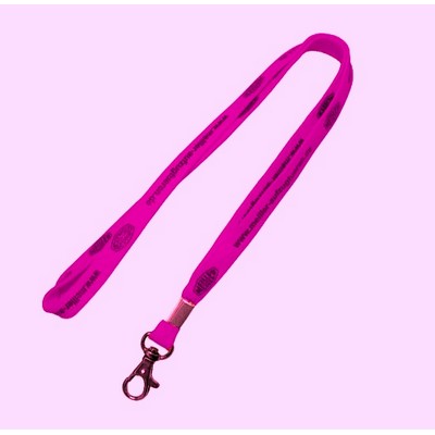 5/8" Hot Pink Tubular Lanyard (15 Mil)