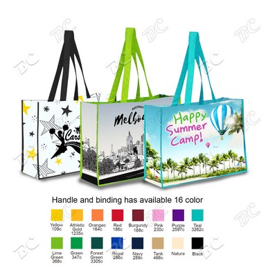 Full Color 5 oz Cotton Canvas Tote Bag 16"x12"x6"