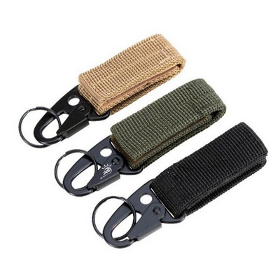 Carabiner Keychain with Nylon Belt Attachment
