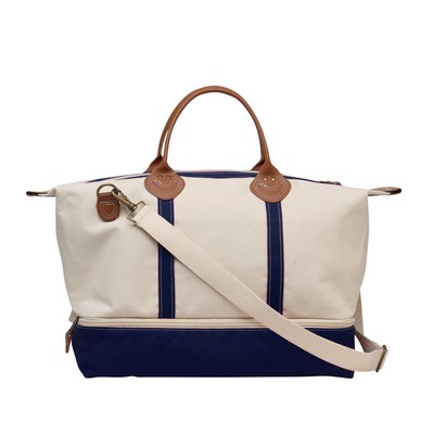 Sierra Weekender Cotton Canvas Duffle Bag - 24"x14"x7"