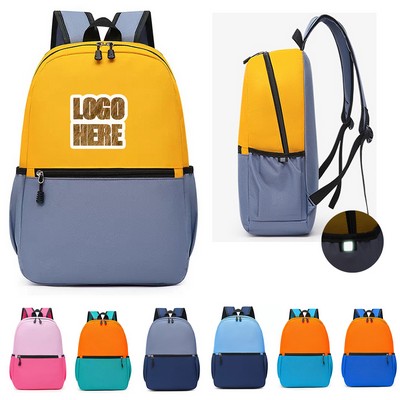Two-tone 14"L Backpack Schoolbag For Kindergarten - Full Color Imprint