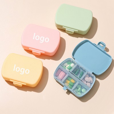 Portable 6-Compartment Pill Organizer Dispenser Medicine Holder Box