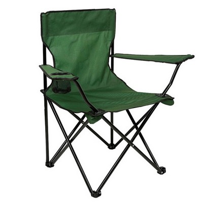 Folding Chair W/ Two Beverage Holders