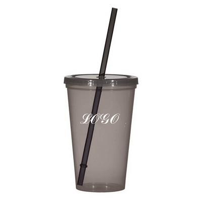 22 Oz. Customized Acrylic Tumbler With Straw