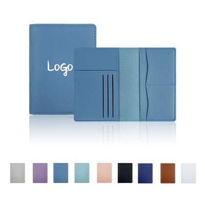 Multiple Slots Pu Leather Passport Holder