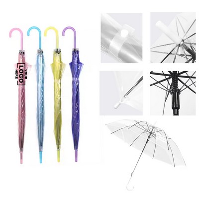 Transparent Self - opening PVC Umbrella