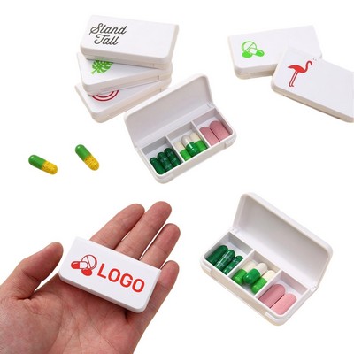 Portable Three-compartment Mini Medicine Box