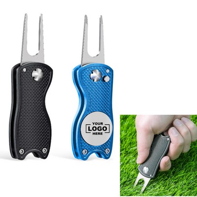 Golf Divot Repair Tool Foldable Divot Turf Fork