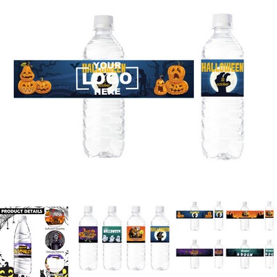 24-Piece Halloween-Themed Water Bottle Labels