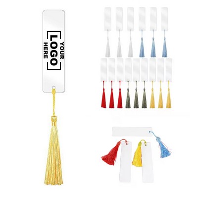 Vibrant Tassel Bookmark in Blank Elegance