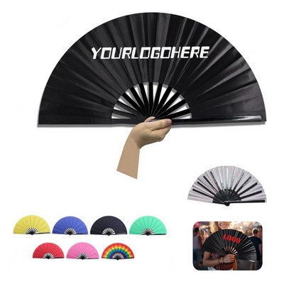 13 Inch Bamboo Folding Clack Hand Fan
