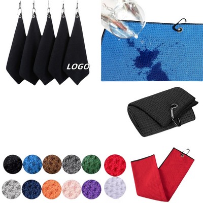 Microfiber Waffle Pattern Golf Towel