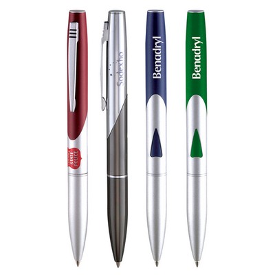 Metal Pen, Ballpoint pen, Twist action, Blue ink refill optional