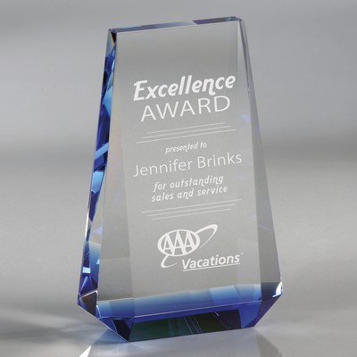 Myriad Blue - Large optical crystal award