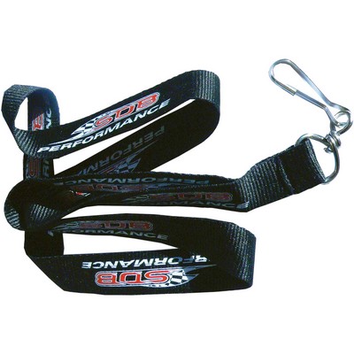 Silkscreened Flat Polyester Lanyard - 1" W x 36" L