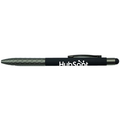 Soft Touch Aluminum Stylus Pen with Plastic Grip