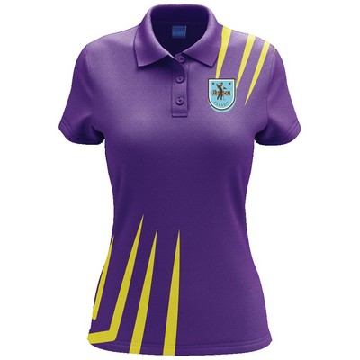 Women's Sublimation Short Sleeve Polo - Spandex Interlock