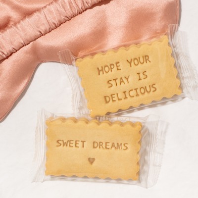 Custom Logo and Message 2-Cookie Pack with transparent cello bag