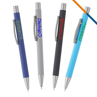 Flux Rubber Coated Metal Ballpoint Pens