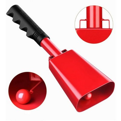 Red Cowbell with Handle