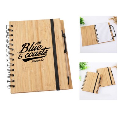 Eco-friendly Bamboo Notebook with Recycled Paper