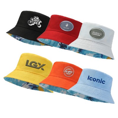Rush - Reversible Poly Bucket Hat - Inside Palm Print