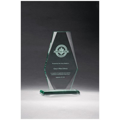 5" x 8" Premium Series Jade Glass Award