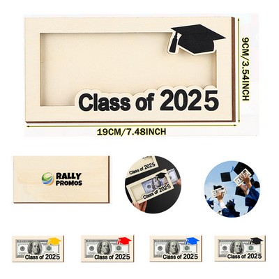 Wooden Graduation Card Box Money Holder