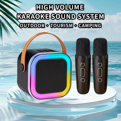 Music Bluetooth Karaoke Player Wireless Speaker with Microphone
