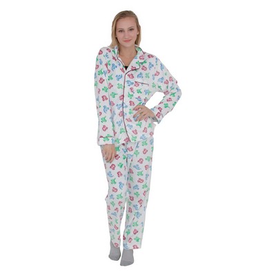Two Piece Pajama Set w/ Button Down Shirt