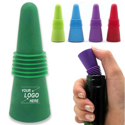 Silicone Reusable Wine and Beverage Bottle Stopper.