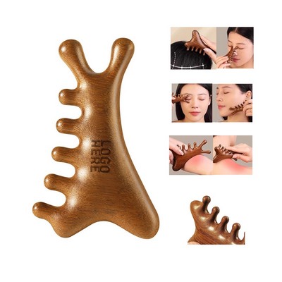 4 in 1 Wood Scalp Massager Comb