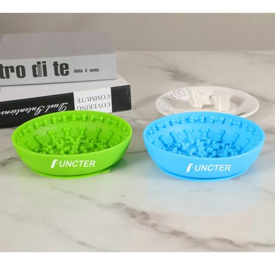 #S Bowl Shape Pet Lick Mat Slow Feeder Mat