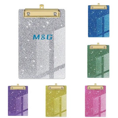 Glitter Acrylic Plastic A6 Clipboard