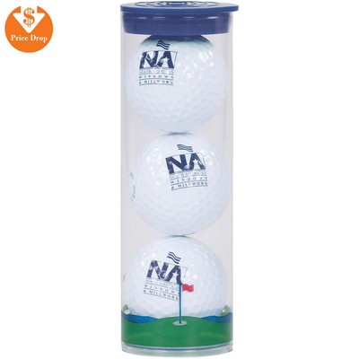 Clear Tube W/3 Wilson Ultra Golf Balls