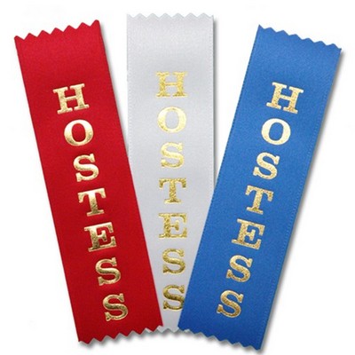 1-5/8"x6" Vertical Hostess Stock Title Ribbon