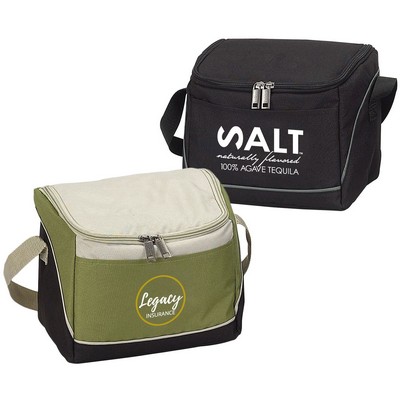 Recycled 6-Can Lunch Cooler Bag w/ Carry Strap