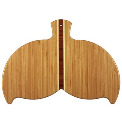 10.5" x 14.5" - Bamboo Whale Tail Cutting Boards Wood