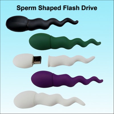 Sperm Shaped Flash Drive - 128 MB Memory No Extra Tariff