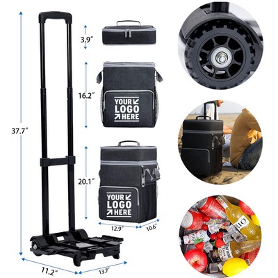 72 Can Collapsible Rolling Cooler Bag with Wheels