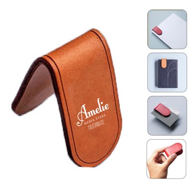 Magnetic Leather Bookmark