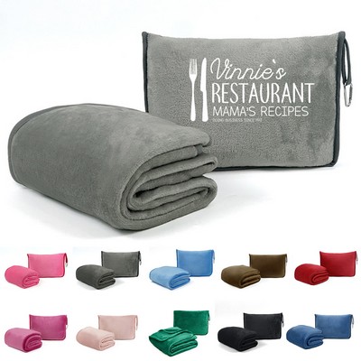 2-In-1 Travel Pillow Blanket