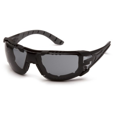 Endeavor Plus Safety Glasses, Black and Gray or Green Foam Padded Frame with Gray Anti-Fog Max Lens