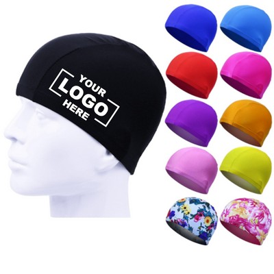 Swim Cap for Adults Polyester Fabric(Free Shipping)