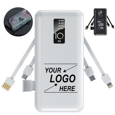 10,000mAh Fast Charging Power Bank with Mobile Phone Holder(Free Shipping)