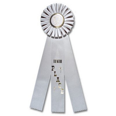 16" Stock Rosettes/Trophy Cup On Medallion - 10TH PLACE