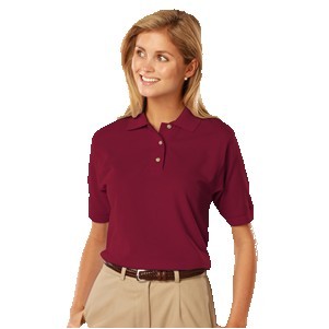 Ladies' Short Sleeve 100% Egyptian Ringspun Cotton Pique Shirt